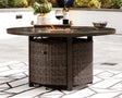 Furniture City Houma - Ashley Furniture - Paradise Trail Fire Pit Table - Round Fire Pit Table / Medium Brown - P750-776
