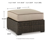 Coastline Bay Outdoor Ottoman with Cushion
