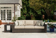 Furniture City Houma - Ashley Furniture - Coastline Bay Outdoor Sofa with Cushion - Sofa with Cushion / Brown - P784-838
