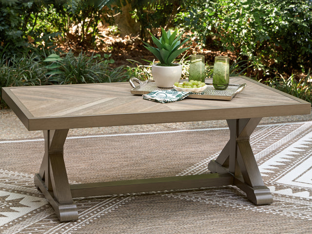 Furniture City Houma - Ashley Furniture - Laguna Heights Outdoor Coffee Table - Rectangular Cocktail Table - PCP790-701