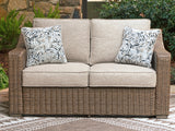 Furniture City Houma - Ashley Furniture - Laguna Heights Outdoor Loveseat with Cushion - Loveseat w/Cushion - PCP790-835