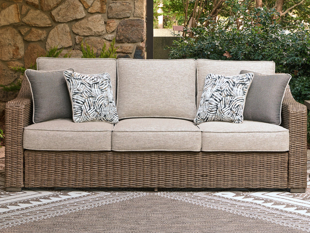 Furniture City Houma - Ashley Furniture - Laguna Heights Outdoor Sofa with Cushion - Sofa with Cushion - PCP790-838