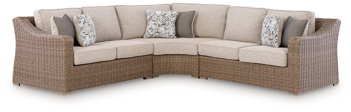 Furniture City Houma - Ashley Furniture - Laguna Heights 3-Piece Outdoor Sectional - 3-Piece Outdoor Sectional - PCP790P1