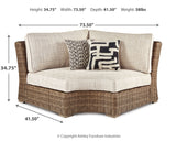 Beachcroft Outdoor Curved Corner Chair with Cushion