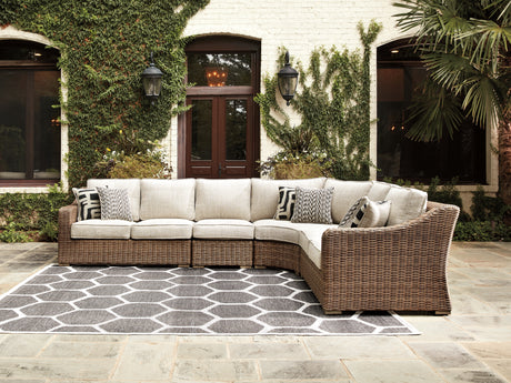 Furniture City Houma - Ashley Furniture - Beachcroft 4-Piece Outdoor Seating Set - 4-Piece Outdoor Seating Set / Beige - P791P7