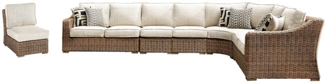 Furniture City Houma - Ashley Furniture - Beachcroft 6-Piece Outdoor Seating Set - 6-Piece Outdoor Seating Set / Beige - P791P11