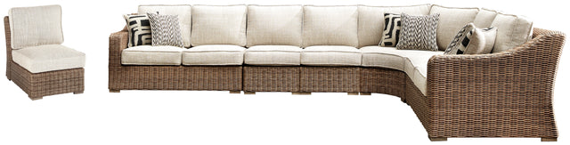 Furniture City Houma - Ashley Furniture - Beachcroft 6-Piece Outdoor Seating Set - 6-Piece Outdoor Seating Set / Beige - P791P11
