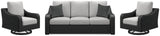 Furniture City Houma - Ashley Furniture - Beachcroft Outdoor Sofa and 2 Lounge Chairs - Outdoor Sofa and 2 Lounge Chairs - P792P8