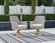Furniture City Houma - Ashley Furniture - Seton Creek Outdoor Swivel Dining Chair (Set of 2) - Swivel Chair w/Cushion (Set of 2) / Gray - P798-602A