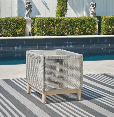 Furniture City Houma - Ashley Furniture - Seton Creek Outdoor End Table - Square End Table / Gray - P798-702