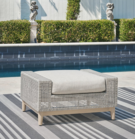 Furniture City Houma - Ashley Furniture - Seton Creek Outdoor Ottoman with Cushion - Ottoman with Cushion / Gray - P798-814