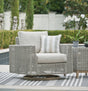 Furniture City Houma - Ashley Furniture - Seton Creek Outdoor - Round Bar Table w/UMB OPT / Beige - P798-613
