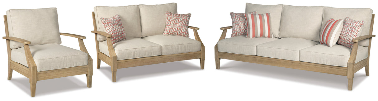 Furniture City Houma - Ashley Furniture - Clare View Outdoor Sofa, Loveseat and Lounge Chair - Outdoor Sofa, Loveseat and Lounge Chair - P801P8