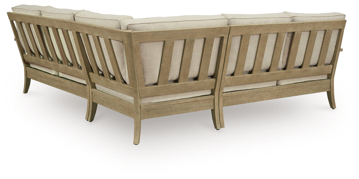 Furniture City Houma - Ashley Furniture - Clare View 3-Piece Outdoor Sectional - 3-Piece Outdoor Sectional - P801P10