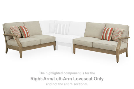 Furniture City Houma - Ashley Furniture - Clare View Right-Arm/Left-Arm Loveseat - RAF/LAF Loveseat w/CUSH (Set of 2) / Beige - P801-854