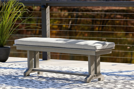 Furniture City Houma - Ashley Furniture - Visola Bench with Cushion - Bench with Cushion / Gray - P802-600