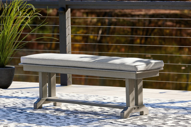 Furniture City Houma - Ashley Furniture - Visola Bench with Cushion - Bench with Cushion / Gray - P802-600