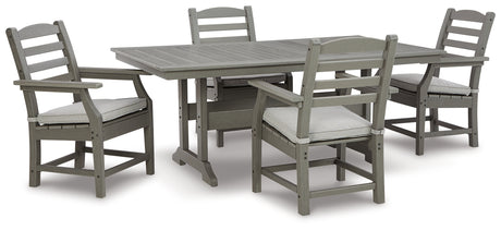 Furniture City Houma - Ashley Furniture - Visola Outdoor Dining Table with 4 Chairs - Outdoor Dining Table with 4 Chairs - P802P4