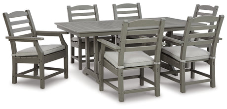 Furniture City Houma - Ashley Furniture - Visola Outdoor Dining Table with 6 Chairs - Outdoor Dining Table with 6 Chairs - P802P3