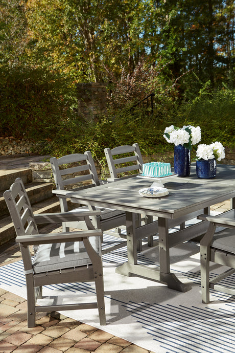 Furniture City Houma - Ashley Furniture - Visola Outdoor Dining Table - RECT Dining Table w/UMB OPT / Gray - P802-625