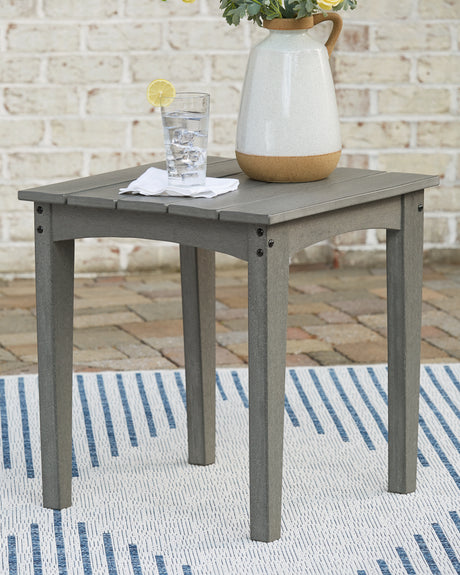 Furniture City Houma - Ashley Furniture - Visola Outdoor End Table - Square End Table / Gray - P802-702