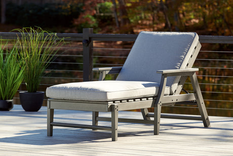Furniture City Houma - Ashley Furniture - Visola Chaise Lounge with Cushion - Chaise Lounge with Cushion / Gray - P802-815