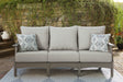 Furniture City Houma - Ashley Furniture - Visola Outdoor Sofa with Cushion - Sofa with Cushion / Gray - P802-838