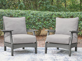Furniture City Houma - Ashley Furniture - Cove Beach Outdoor Lounge Chair with Cushion - Lounge Chair w/Cushion (Set of 2) - PCP803-820