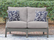 Furniture City Houma - Ashley Furniture - Cove Beach Outdoor Loveseat with Cushion - Loveseat w/Cushion - PCP803-835