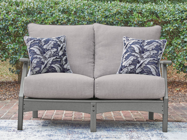 Furniture City Houma - Ashley Furniture - Cove Beach Outdoor Loveseat with Cushion - Loveseat w/Cushion - PCP803-835