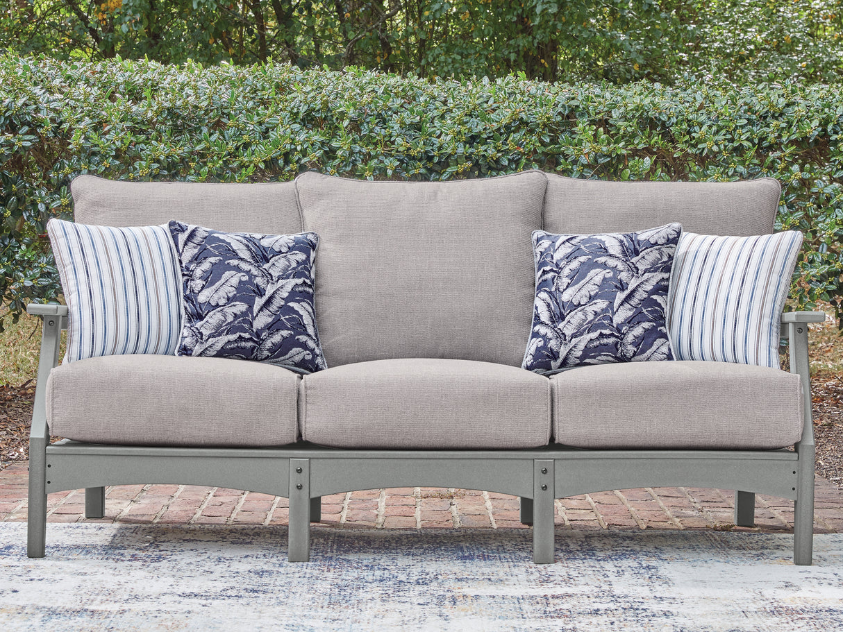 Furniture City Houma - Ashley Furniture - Cove Beach Outdoor Sofa with Cushion - Sofa with Cushion - PCP803-838