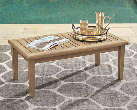 Furniture City Houma - Ashley Furniture - Gerianne Coffee Table - Rectangular Cocktail Table / Grayish Brown - P805-701