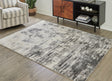 Furniture City Houma - Ashley Furniture - Gerdie Rug - 7'10" x 10' Rug / Cream/Gray - R404991