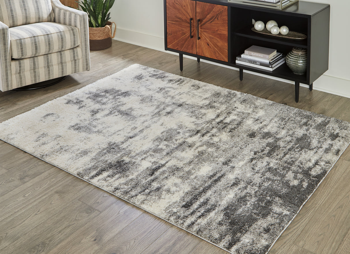Furniture City Houma - Ashley Furniture - Gerdie Rug - 5'3" x 7'3" Rug / Cream/Gray - R404992