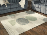 Furniture City Houma - Ashley Furniture - Dallane Rug - 5' x 7' Rug / Linen/Blue/Green - R406352