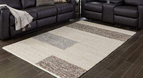 Furniture City Houma - Ashley Furniture - Barus Rug - 5' x 7' Rug / Beige/Brown/Gray - R406402