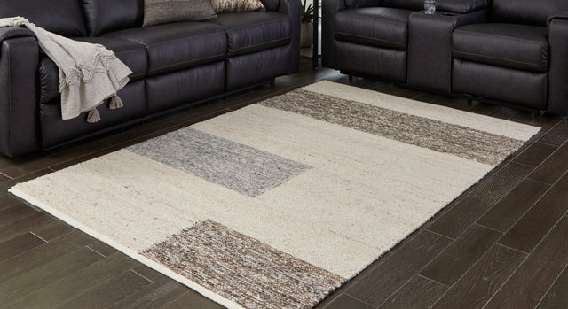 Furniture City Houma - Ashley Furniture - Barus Rug - 5' x 7' Rug / Beige/Brown/Gray - R406402