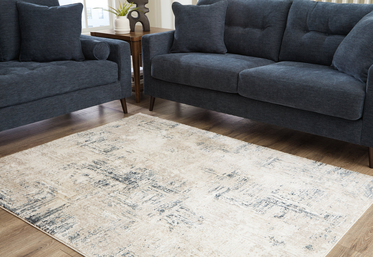 Furniture City Houma - Ashley Furniture - Gentor Rug - 5' x 7' Rug / Blue/Ivory - R406522