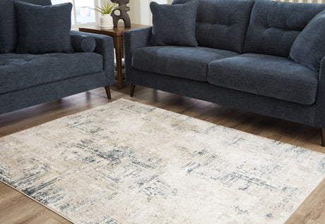Furniture City Houma - Ashley Furniture - Gentor 5' x 7' Rug - 5' x 7' Rug / Blue/Ivory - R406522