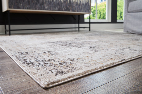 Furniture City Houma - Ashley Furniture - Elaning Rug - 5' x 7' Rug / Black/Gray/Cream - R406702