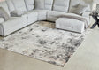 Furniture City Houma - Ashley Furniture - Langwell Rug - 5' x 7' Rug / Black/Gray/White - R406782