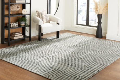 Furniture City Houma - Ashley Furniture - Jossen 8' x 10' Rug - 8' x 10' Rug / Ivory/Gray - R406831