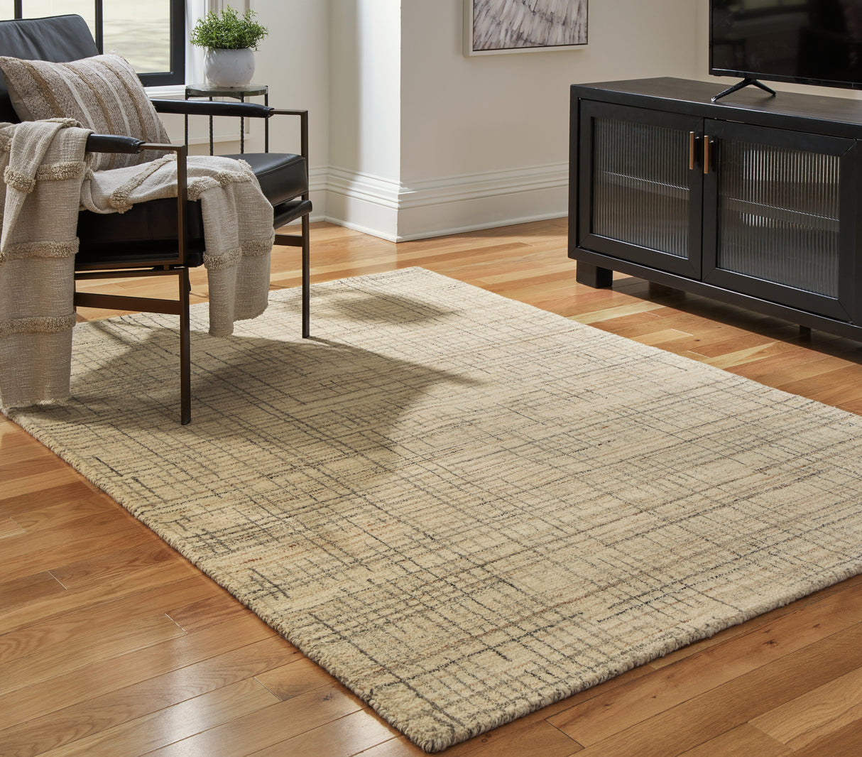 Furniture City Houma - Ashley Furniture - Janston Rug - 5' x 7' Rug / Ivory/Gray/Tan - R406862