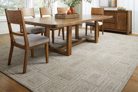 Furniture City Houma - Ashley Furniture - Brickburgh 10' x 14' Rug - 10' x 14' Rug / Gray/Ivory/Honey - R406900