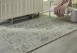 Furniture City Houma - Ashley Furniture - Jossland 5' x 7' Rug - 5' x 7' Rug / Green/Ivory - R406912