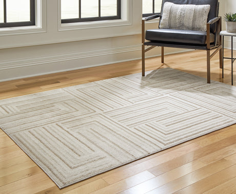 Furniture City Houma - Ashley Furniture - Darmondard 5' x 7' Rug - 5' x 7' Rug / Cream/Taupe - R406942