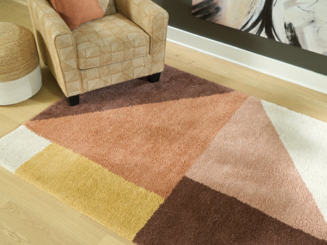 Furniture City Houma - Ashley Furniture - Gailmore 8' x 10' Rug - 8' x 10' Rug / Cream/Pink/Ocher - R407171
