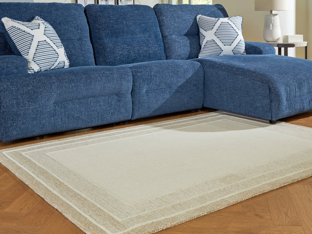 Furniture City Houma - Ashley Furniture - Teelgan Rug - Medium Rug / Ivory/Tan - R407312