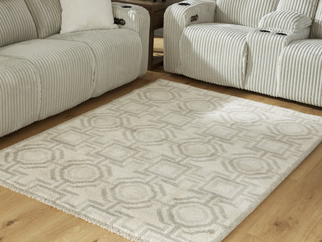 Furniture City Houma - Ashley Furniture - Maconville Medium Rug - Medium Rug / Ivory/Gray - R407322