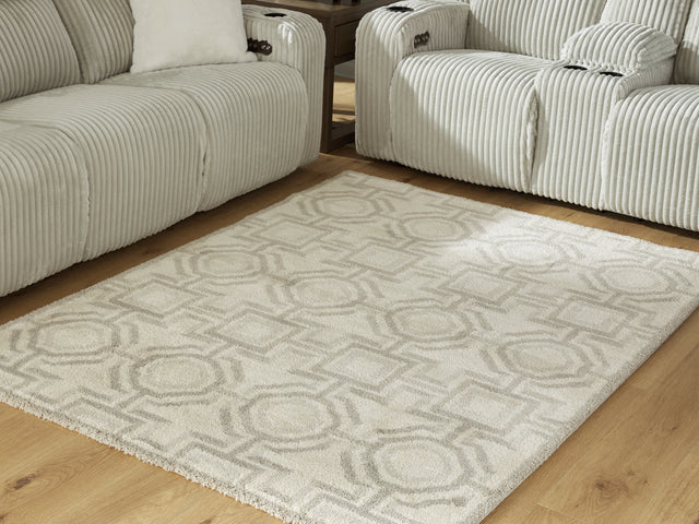 Furniture City Houma - Ashley Furniture - Maconville Medium Rug - Medium Rug / Ivory/Gray - R407322